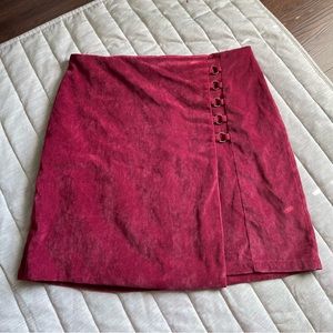 SOLD - Maroon velvet skirt